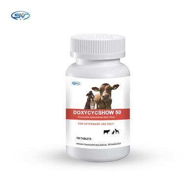 Doxycycline Hcl Veterinary Bolus Tablet 50 มก. ยาสำหรับสัตว์เลี้ยง