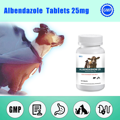 25mg Albendazole Veterinary Bolus แท็บเล็ต Anthelmintic สังเคราะห์