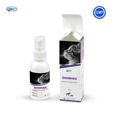 ยาฉีดสำหรับสัตวแพทย์ Ivermectin Solution ที่มีความหนืดเล็กน้อยสำหรับสุนัขและแมว