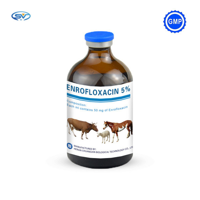 ยาฉีดสัตวแพทย์ Enrofloxacin ฉีด 50 มก. 50 มล. / 100 มล. สำหรับม้าโค