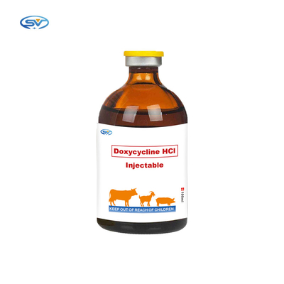 10% ยาฉีดสำหรับสัตวแพทย์ ยาปฏิชีวนะ ฉีดสัตว์ ประเภท Doxycycline Hydrochloride