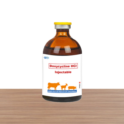 10% ยาฉีดสำหรับสัตวแพทย์ ยาปฏิชีวนะ ฉีดสัตว์ ประเภท Doxycycline Hydrochloride