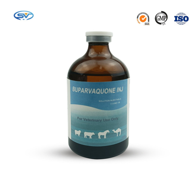 GMP ยาฉีดสัตวแพทย์ Buparvaquone 50 มก. / มล. สำหรับวัวลูกแกะแพะสุนัขแมว