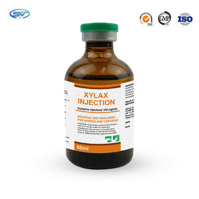 ยาฉีดสัตวแพทย์ Xylazine HCl ฉีด 100 มก. / มล. ไซลาซีนไฮโดรคลอไรด์ฉีดสำหรับม้า