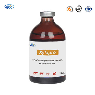 ยาฉีดสำหรับสัตวแพทย์ 100 มก. Xylazine Hydrochloric Injection สำหรับม้าและ Cervidae Sedatives And Antiemetic