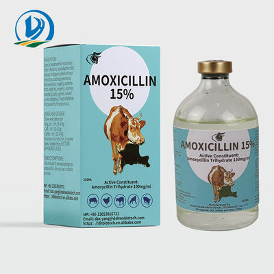 ยาฉีดสัตวแพทย์ Amoxicillin ฉีด 15% 50ml 100ml สำหรับสุนัขแมวแกะ