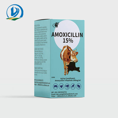 Amoxicillin 15% ยาต้านปรสิตสำหรับสัตวแพทย์ 50ML 100ML Cattle Sheep