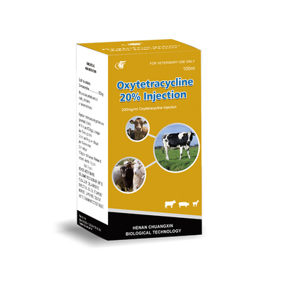 ยาฉีดสัตวแพทย์ Oxytetracycline HCl 20% ฉีดสำหรับวัวแกะแพะสุนัขยาสัตว์